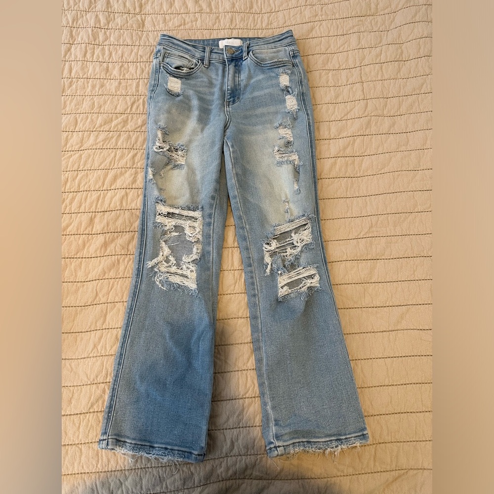 High waisted Cropped vervet jeans